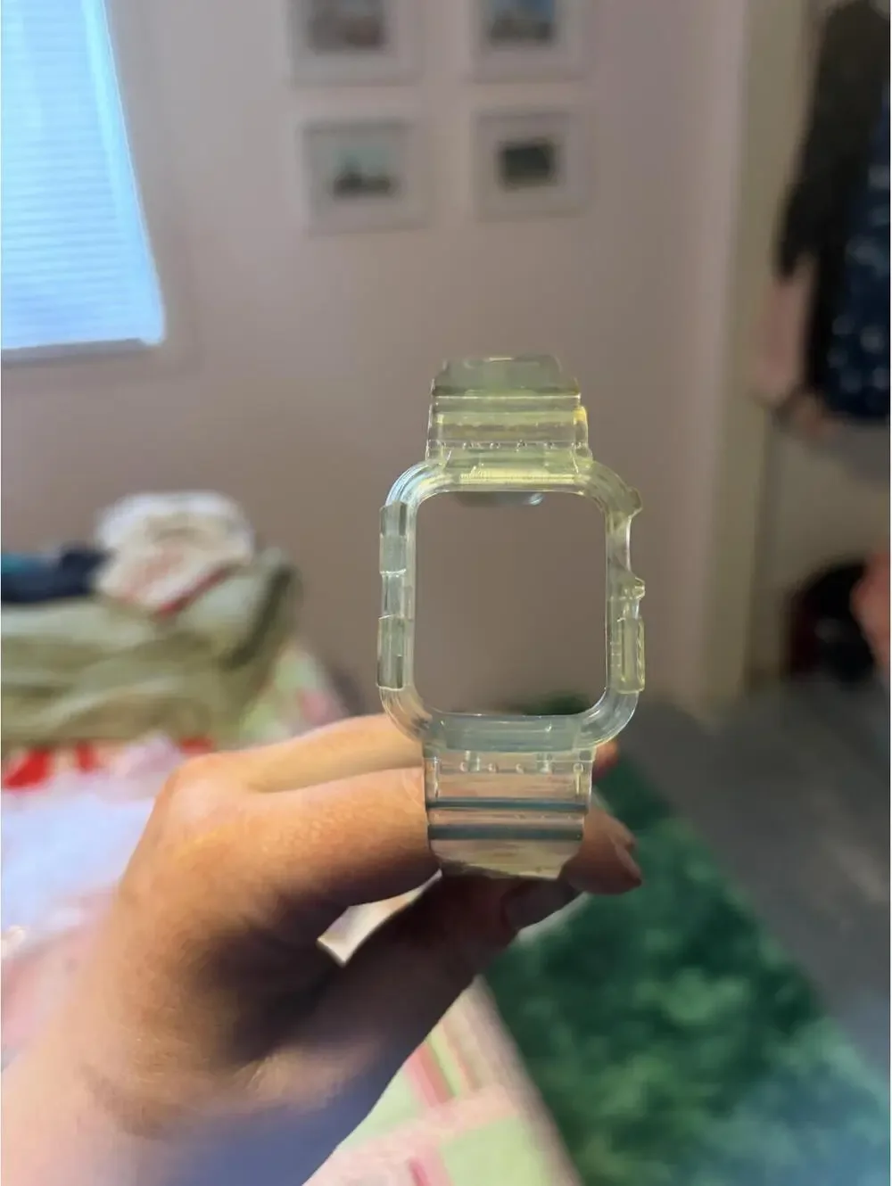 Transparent Clear Plastic Watch Case with Strap